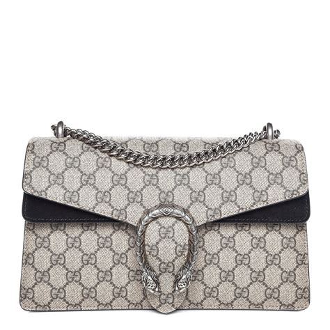 GUCCI Snakeskin Small Dionysus Shoulder Bag Black.